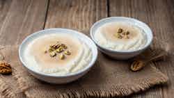 Creamy Rice Pudding with Rosewater (Güllaç)