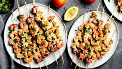 Cretan Lemon and Garlic Shrimp Skewers (Κρητικές Γαρίδες σε Ξύδι και Σκόρδο)