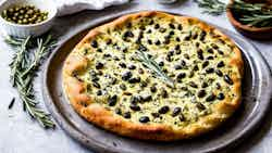 Cretan Olive and Rosemary Focaccia (Κρητική Φοκάτσια με Ελιές και Δεντρολίβανο)