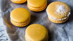 Delicate Almond Macarons With A Mango Filling (mangochi Macarons)