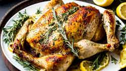 Djej Mishwe Bil Zayt (lebanese Lemon Herb Roasted Chicken)