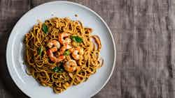 Domoda (spicy Peanut Noodles With Shrimp)