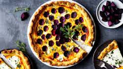 Dorset's Bounty: Roasted Beetroot And Goat's Cheese Tart With Dorset Honey Drizzle