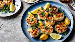 Dorset's Seafood Medley: Grilled Dorset Scallops, Prawns, And Mussels With Herb Butter