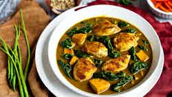 Dukon (sudanese Spiced Chicken And Spinach Curry)