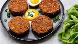 Egg And Beef Patty Burger (lahori Anda Shami Burger)