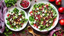 Egyptian Fattoush Salad With Pomegranate Dressing