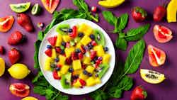Exotic Fruit Salad With Passionfruit Dressing
