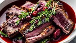 Faroese Lamb Ribs with Lingonberry Glaze (Lambaribbur við Trøðberjasíróp)