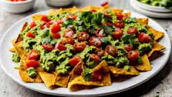 Feijão Tropeiro Nachos with Spicy Guacamole (Nachos de Feijão Tropeiro com Guacamole Picante)