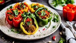 Filfil Mahshi (stuffed Bell Peppers With Lamb And Rice)