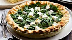 Fluffy Feta and Spinach Pie (Αφράτη πίτα με φέτα και σπανάκι)