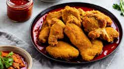 Fried Chicken with Spicy Sauce (Poulet frit avec sauce pimentée)