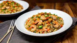 Fried Rice With Shrimp And Bbq Pork (yang Chow Fried Rice)