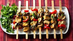 Frigarui De Pui Cu Ciuperci (aromatic Chicken And Mushroom Skewers)