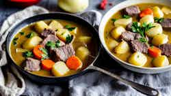 Fryske Rundfleis En Aardappel Stobber (frisian Beef And Potato Stew)