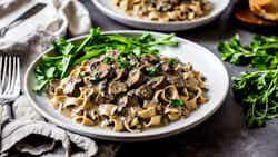 Fryske Rundfleis En Champignon Stroganoff (frisian Beef And Mushroom Stroganoff)