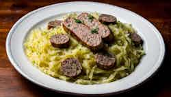 Garlic Sausage with Sauerkraut (Klobása s kapustou)