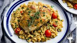 Giouvetsi (greek-style Baked Chicken Orzo)