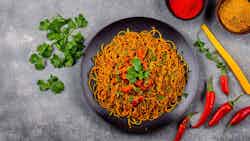 Gram Flour Noodles In Tomato Curry (rajasthani Sev Tamatar Ki Sabzi)