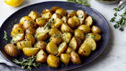 Greek Lemon Roasted Potatoes With Herbs