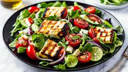 Greek-style Grilled Halloumi Salad