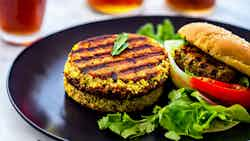 Grilled Beef Patty With Ivorian Couscous Bun (attiéké Burger)