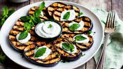 Grilled Eggplant with Yogurt and Mint Sauce (Aubergine Grillée avec Sauce au Yaourt et à la Menthe)