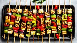 Grilled Halloumi and Vegetable Skewers (Brochettes de Halloumi et Légumes Grillés)