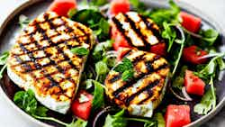 Grilled Halloumi and Watermelon Salad (Salad-e Halloumi)