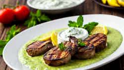 Grilled Jerk Lamb Chops With Mint Yogurt Sauce