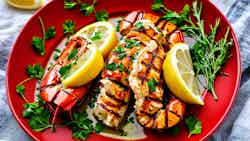 Grilled Lobster With Lemon Butter Sauce