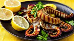 Grilled Octopus with Lemon and Garlic (Poulpe Grillé au Citron et à l'Ail)