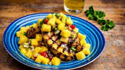 Grilled Octopus with Pineapple Salsa (Poulpe Grillé avec Salsa d'Ananas)