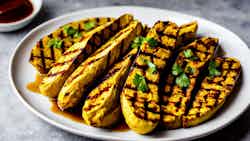 Grilled Plantains With Spicy Peanut Sauce