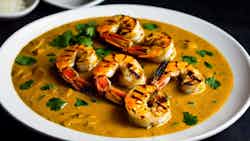 Grilled Prawns With Coconut Curry Sauce
