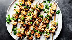 Grilled Shrimp Skewers With Lime Butter