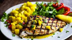 Grilled Snapper with Mango Salsa (Vivaneau grillé avec salsa à la mangue)