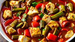 Guisado De Frango E Quiabo (chicken And Okra Stew)