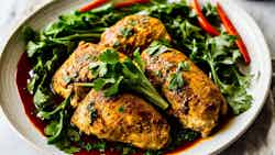 Haahor Mangxo Jol Bhaja (assamese Style Chicken With Mustard Greens And Bamboo Shoots)