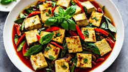 Hainanese Spicy Basil Tofu Stir-fry