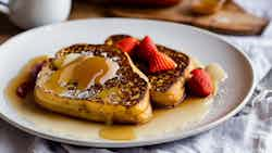 Hawaiian Sweet Bread French Toast With Coconut Syrup