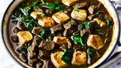 Hazaragi Beef and Spinach Stew (Qorma-e Gosht-o-Saag)
