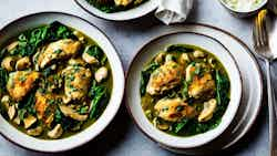 Hazaragi Chicken and Spinach Stew (Qorma-e Morgh-o-Saag)