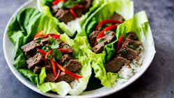 Hmong-inspired Lemongrass Beef Lettuce Wraps