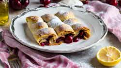 Hungarian Sour Cherry Strudel (Meggyes Rétes)