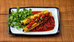 Jagung Balado (grilled Corn With Spicy Shrimp Paste)