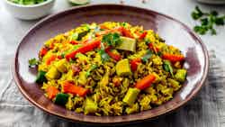 Jamaican Curry Vegetable Fried Rice