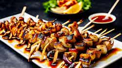 Jebwejebwe (grilled Squid Skewers With Tamarind Glaze)