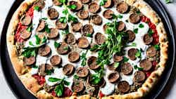 Jordanian Mansaf Pizza With Lamb And Yogurt Sauce